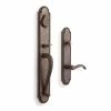 Signature Hardware Marconi Brass Oval Entrance Door Set with Lever Handle in Antique Brass