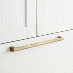 Signature Hardware Rindahl 18-3/8 in. V-shaped Appliance Pull in Antique Brass