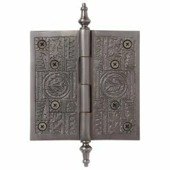 Signature Hardware Quilted 7-1/2 in. Residential Door Hinge in Antique Pewter