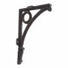 Signature Hardware Opulent 6-1/4 in. Cast Iron Shelf Bracket in Black Powder Coat
