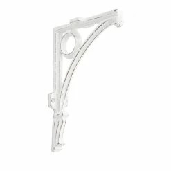 Signature Hardware Opulent 6-1/4 in. Cast Iron Shelf Bracket in Distressed White