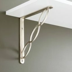 Signature Hardware Cassell 10 in. Solid Bronze Shelf Bracket in White Bronze