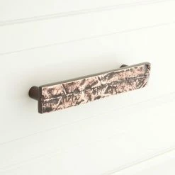 Signature Hardware Leaf 5 in. Brass Cabinet Pull in Antique Brass