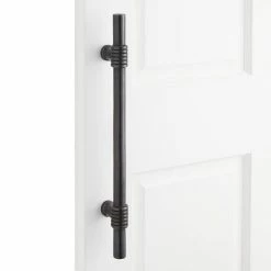 Signature Hardware Brady 12 in. Bronze Door Pull in Bronze Patina