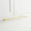Signature Hardware Avignon 15 in. Cylinder Appliance Pull in Polished Brass