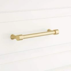 Signature Hardware Strasbourg 1/2 x 6-5/8 in. Brass Cabinet Pull in Polished Nickel