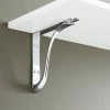 Signature Hardware Byer 7-7/8 in. Solid Brass Shelf Bracket in Chrome