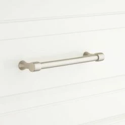 Signature Hardware Strasbourg 1/2 x 6-5/8 in. Brass Cabinet Pull in Satin Rose Gold