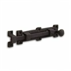 Signature Hardware 6-1/4 in. Iron Surface Bolt in Black Powder Coat