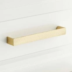 Signature Hardware Grohl 24-3/8 in. Rectangular Appliance Pull in Satin Brass