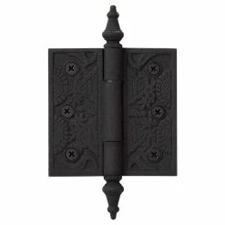 Signature Hardware Helios 6 in. Residential Door Hinge in Black Powder Coat