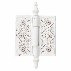 Signature Hardware Helios 6 in. Residential Door Hinge in Distressed White