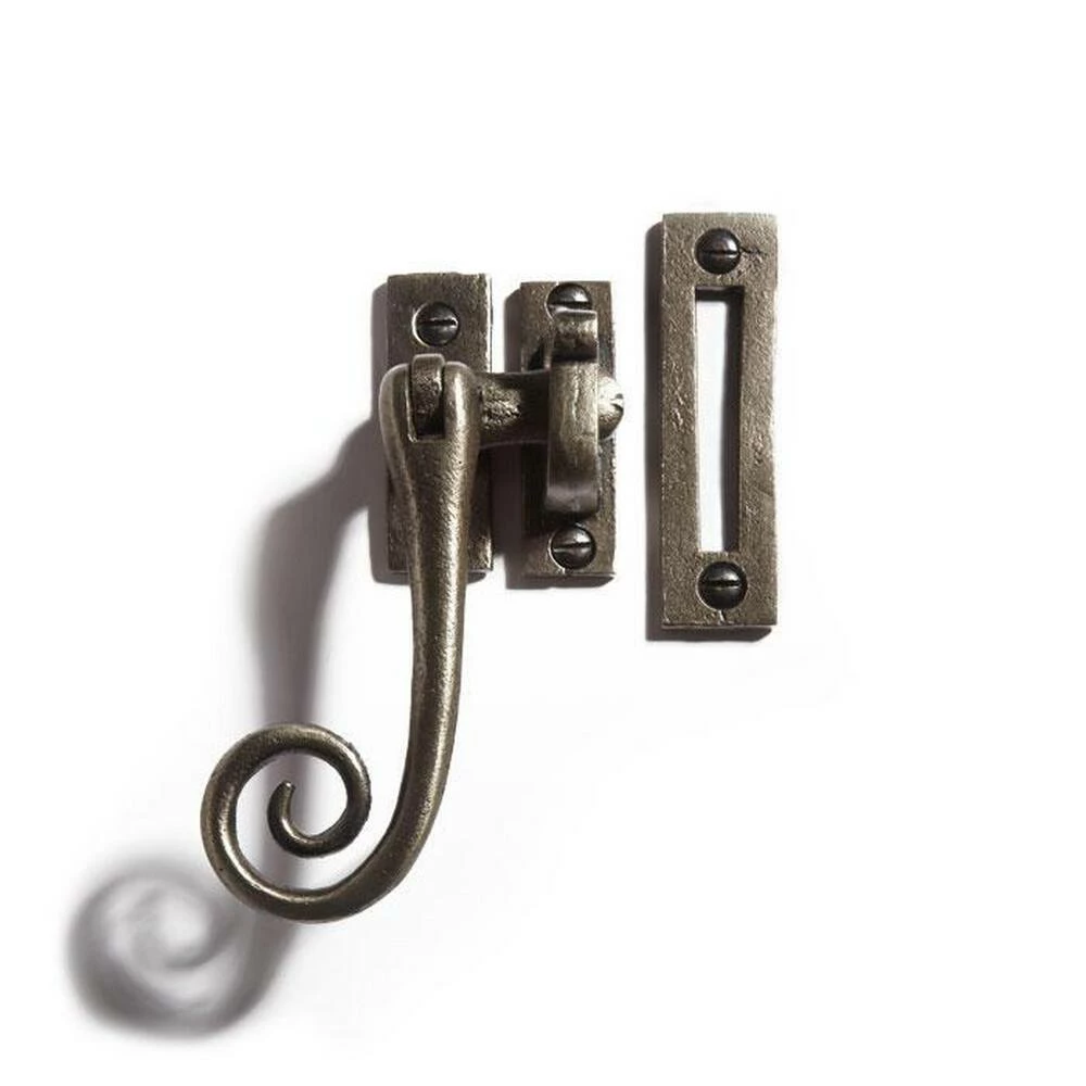 Signature Hardware 2-3/4 in. Cast Iron Window Latch in Antique Pewter